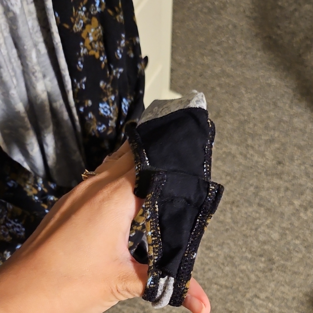 Free People Black Floral Bodysuit - Picture 3 of 3